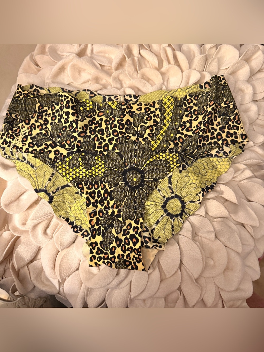 Yellow Leopard & Floral Women's Shorts